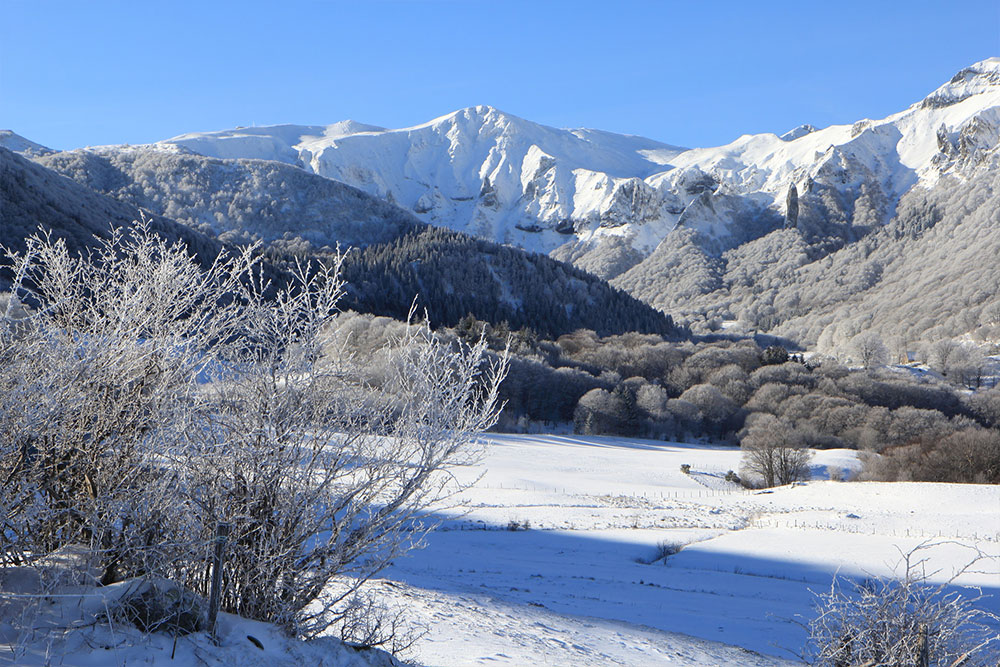 La vallée de Chaudefour en hiver